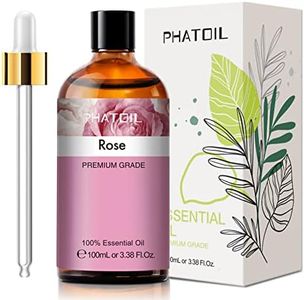 PHATOIL Rose Essential Oil 100ML, Essential Oils for Diffuser, Humidifier, Aromatherapy, DIY Candle and Scented Products Making (Rose, 100ml)