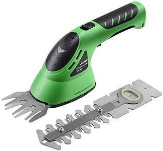 Lichamp 2-in-1 Electric Hand Held Grass Shear Hedge Trimmer Shrubbery Clipper Cordless Battery Powered Rechargeable for Garden and Lawn, CGS-3602 3.6V Grass Green