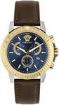 Versace Men's Watch New Chrono 45 mm Chronograph VE2E002 21, Bracelet