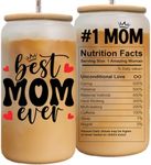 Best Mom Ever 16oz Frosted Glass Cu