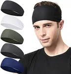 Acozycoo Mens Running Headband,5Pac