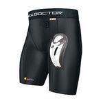 Shock Doctor 221 Men's Compression Short with BioFlex Cup (Medium, Black)