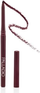 Palladio Retractable Waterproof Lip Liner High Pigmented and Creamy Color Slim Twist Up Smudge Proof Formula with Long Lasting All Day Wear No Sharpener Required, Black Berry