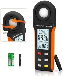 Light Meter Digital Illuminance Meter Handheld Range up to 400,000 Lux, 270º Rotated Sensor, Data Retention, Ambient Temp (℃/℉) with Backlight Display for Schools, Offices, Factories, Stores