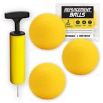 Spike Replacement Game Balls 3-Pack with Pump Compatible with Spike Standard Game Set and Other Round Net Game | Lawn Beach Volleyball | Strong Bounce Ball | Toy Activity & Play Balls ( 3.5inch )