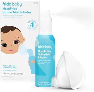 Frida Baby NoseFrida Saline Mist Nasal Inhaler & Mask, Nasal Decongestant Spray for Congestion Relief & Allergy Relief for Babies + Toddlers, Nasal Saline Spray to Soothe Stuffy Nose & Sore Throat