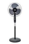 POLAR Pinnacle High Speed 400MM Pedestal Fan - Black and Grey | Jerk-free Oscillation and Silent Operation Fan with Telescopic Height Adjustment | Stand Fan For Home, Kitchen and Office