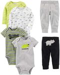 Simple Joys by Carter's Baby Boys 6-Piece Little Character Set, Green/Grey Rhino, Newborn