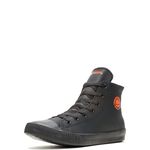 HARLEY-DAVIDSON FOOTWEAR Men's Baxter Motorcycle Boot, Black & Orange, 8 M US