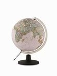 Tecnodidattica – NATGEO Executive Globe | Illuminated and revolving |Political and physical cartography in vintage National Geographic style | Text in English | 12"/30cm Diameter