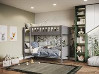 Flair Bea Wooden Bunk Bed - Grey