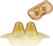 2pcs/Set Contact Nipple Shields for Breastfeeding Breast Nipple Shield from Ultra Thin Silicone Breast Milk Feeding Protector Nipple Shield Breastfeeding, BPA Free [Nude Triangle]