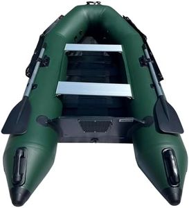 Inflatable Dinghy Boats with Ligheweight Floor 4 Person Portable Boat Raft, Inflatable Touring Kayak, Inflatable Sport Tender Fishing Dinghy Boat with Panel Paddles Air Pump