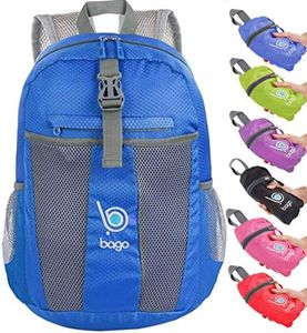 Bago Lightweight Small Hiking Backpack for Women Men Kids- 25L Travel Day Pack - Foldable Waterproof Hiking Daypack Backpack Ultralight for Outdoor and Sports - Packable Backpack (DeepBlue)