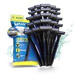 LetsShave Pro 2 Disposable Razor Set for Men | Pack of 20 + 5 free | Manual Shaving Razor for Men