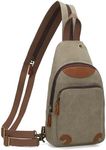 KL928 Canvas Sling Bag Crossbody Backpack Shoulder Casual Rucksack for Men Women