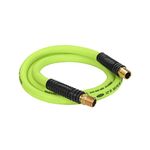 Legacy Manufacturing Flexzilla Swivel Whip Air Hose, 1/2" X 6' (1/2" MNPT Swivel X 1/2" MNPT Ends), Heavy Duty, Lightweight, Hybrid, ZillaGreen-HFZ1206YW4S