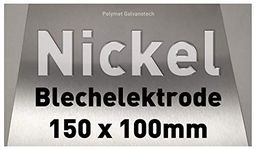 Nickel sheet Plate Anode 100 x 150 mm Pure Nickel Electrode (4" x 6", 10 x 15 cm) for Nickel Electroplating from Polymet Galvanotech