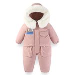 Xifamniy Toddler Snowsuit 2T 3T 4T 5T Baby Boy Girl Winter Clothes Ski Suit Hooded Romper Jumpsuit Coat Outwear Snow Suit