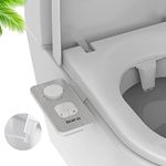 Bolina Bidet Toilet Seat, Self Cleaning, Dual Nozzle Bidet Toilet Seat with Adjustable Pressure Control，Bidet Attachment Toilet，Feminine & Rear Washing