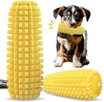 Dog Toys for Aggressive Chewers, Interactive Durable Squeaky Corn Dog Chew Toys for Small Meduium Large Breeds (Corn)