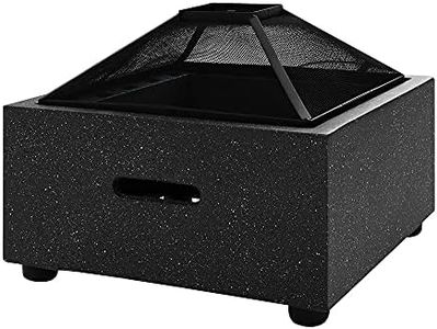 Grillz Outdoor Backyard Garden Fireplace Fire Pit Patio Charcoal Firepit Heater, Black