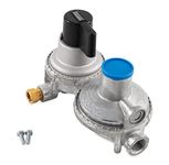 Camco Propane Double-Stage Auto-Changeover Regulator- For RVs with Dual Propane Tank Hookups, Maintains a Constant Gas Pressure With Auto Change From Empty to Full Tanks (59005)