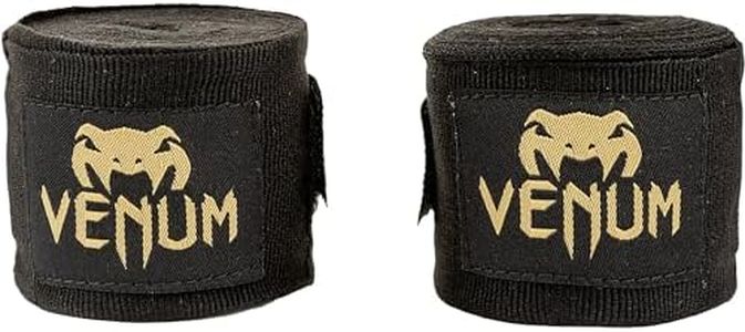 Venum Kontact Boxing Hand Wraps - Black/Gold, 180 in
