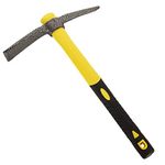 Ziqi Weeding Mattock Hoe 15 Inch Pick Mattock with Fiberglass Handle, Pick Axe, Forged Garden Pick for Loosening Soil, Cultivating Vegetable Gardens, Camping, Archaeological Projects or Prospecting