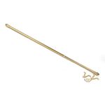 Fantasia Cafe Decorative Window Curtain Rod, 28"- 48" Adjustable Width, 7/16" Diameter, 3/4" Projection - Brass with Matching Finials - Easy to Install Telescoping Rod - Brackets & Hardware Included