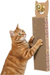 SmartyKat Scratch Up Corrugated Hanging Cat Scratcher, Catnip Infusion Technology - Brown, Single Wide (Pack of 6)