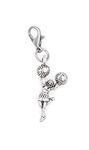 It's All About...You! Cheerleader Dangling Clip On Charm Zipper Pull