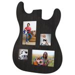 Guitar Body Shaped Picture Frame,Plucked Instruments Wall Art Rock Home Decor,Fun Music Frames for Musician Guitarist Teacher Guitar Player,Novelty Gifts for Women Men Girls Friends Sister