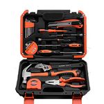 Edward Tools Harden 18 Piece Heavy Duty Tool Set - General Household Tool Kit with Hammer, Pliers, Screwdrivers, Wrench, Knife, Measuring Tape - Heavy Duty Storage Box - For Home, Auto or Electrical R