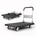 Corvids 500 Kg Portable Plastic Folding Hand Platform Trolley | 2-Year Warranty | Industrial Dolly Cart with 360° Rotating Wheels for Home and Warehouse Use…