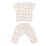 A toddler thing 100% Organic Muslin Sleepsuit - Roar | White | Top & Pants | Size - 4-5 Years | Night Suit for Boys & Girls | Sleepwear Baby Products | Night Wear Pyjama Set | Full Cover Dress