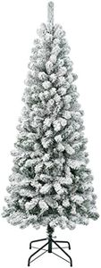 National Tree Company First Traditions Acacia Flocked Tree Medium Christmas Tree, 6 ft