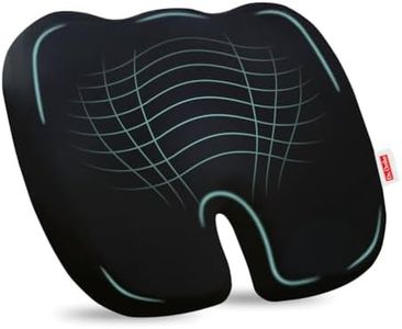 Dr.Ortho Coccyx Seat Cushion for Tailbone Pain Relief, Lower Back Pain Relief, Sciatica, Orthopedic Memory Foam Chair Cushion for Sitting for Home & Office Chair (Mesh Black)
