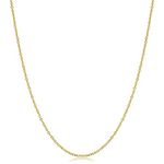 Kooljewelry 14k Yellow Gold 1.5 mm Diamond-cut Cable Chain Necklace (16, 18, 20, 22, 24 or 30 inch)