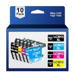 10 Pack LC3013 LC3011 BK/C/M/YReplacement for Brother LC-3013 LC-3011 Ink Cartridges XL with Brother MFC-J491DW MFC-J497DW MFC-J690DW MFC-J895DW Printer (4 Black,2 Cyan,2 Magenta, 2 Yellow)