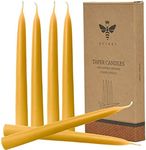 Natural Beeswax Taper Candles, DEYB
