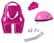 Ammaco Doll Seat For Bikes Fun Girls Bike Pink Dolly Seat With Baby Doll Helmet Carry Me Fantastic Gift Present Ride Along Dolly…