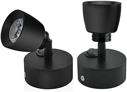 Luxvista 12V Luz de Lectura LED 3W Negro Lámpara Foco de Pared Interior con Interruptor 180° Flexible Iluminación RV para Barco Coche Caravana Autocaravana Camper Yate Furgoneta (Blanco Cálido)