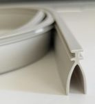 FilterMee OEM Manhattan Shower Door Bottom Seal, 34 inches, 86.4 cm, Grey Rubber Splash Guard