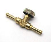 Inline Brass Needle Valve for Gas/Air/Lpg 8mm I/D Hose Made in Italy (50)