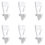 INCREWAY 50pcs Cabinet Board Support Pegs, White Plastic Shelf Pins, Small Shelf Support Clips for Bookcase Shelves Cupboard Fits 16mm Shelves