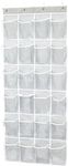 Simple Houseware 24 Pockets Large Clear Pockets Over The Door Hanging Shoe Organizer, Gray (56 inch x 22.5 inch )