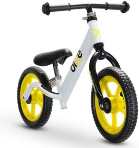 Bixe Balance Bike - 30.5 cm (12") Training Bikes for Kids and Toddlers - 1.8kg (4lbs) Kids' Balance Bike - Children Ages 3, 4, 5 - No Pedal Push Bicycle for Boys or Girls - Yellow