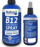 Naka Platinum B12 SUBLINGUAL SPRAY Instant Bioavailability 1000 mcg 625 sprays Berry Flavour - 100 ml BONUS Size (60+40)