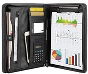 Leathario Portfolio Leather A4 File Folder Padfolio Writing Pad Business Presentation Folder